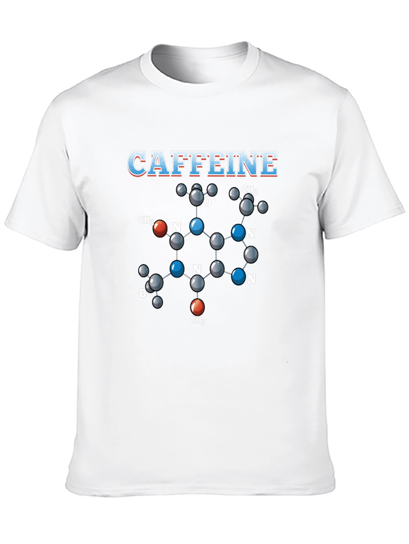 Caffeine Molecule T-Shirt - Science Tee