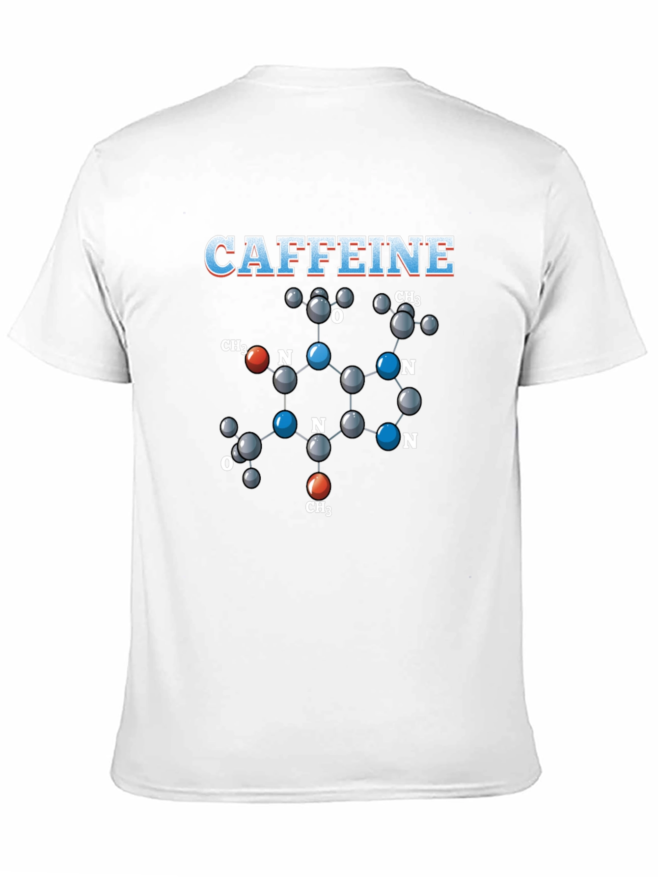 Caffeine Molecule T-Shirt - Science Tee