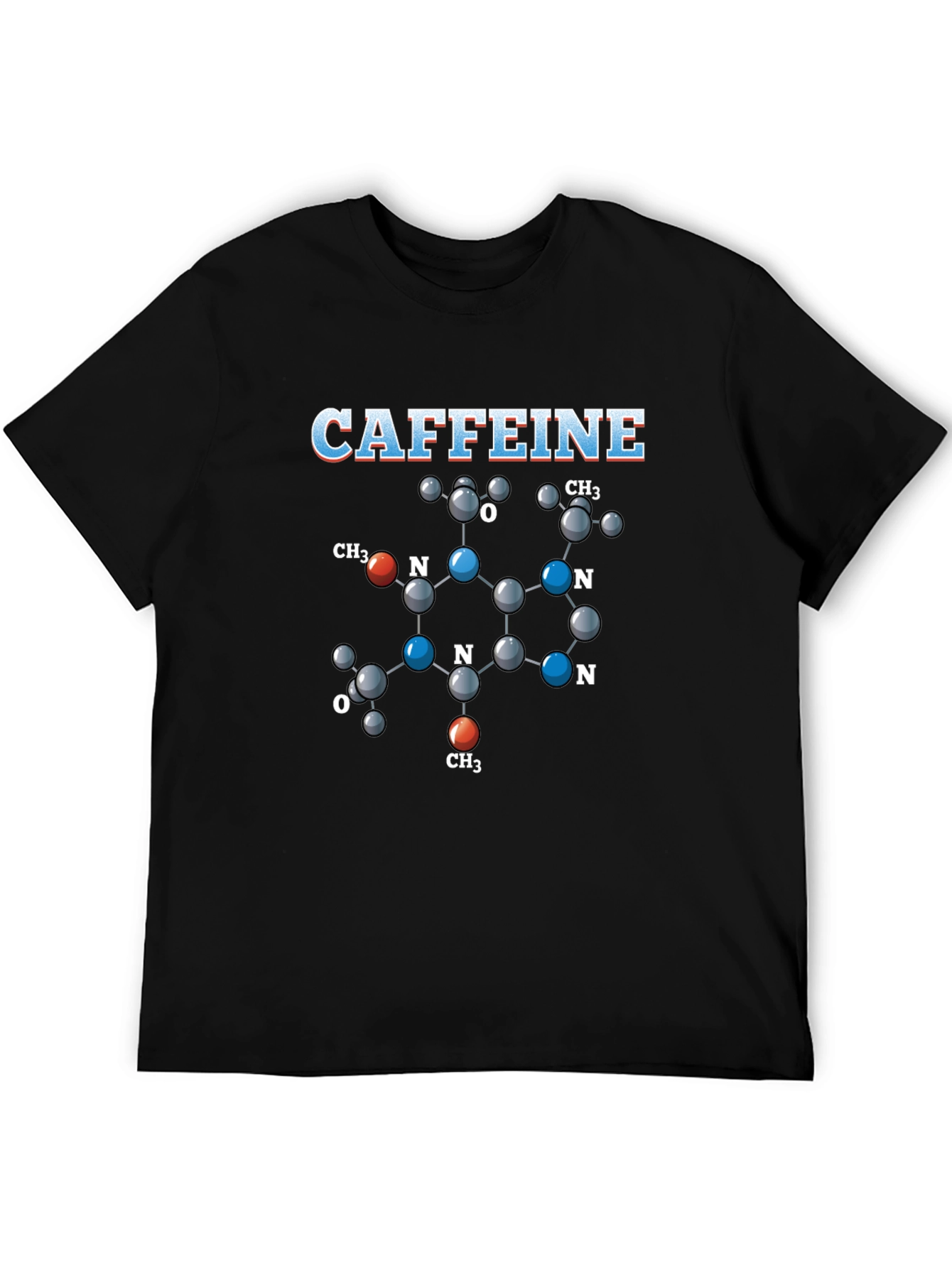 Caffeine Molecule T-Shirt - Science Tee