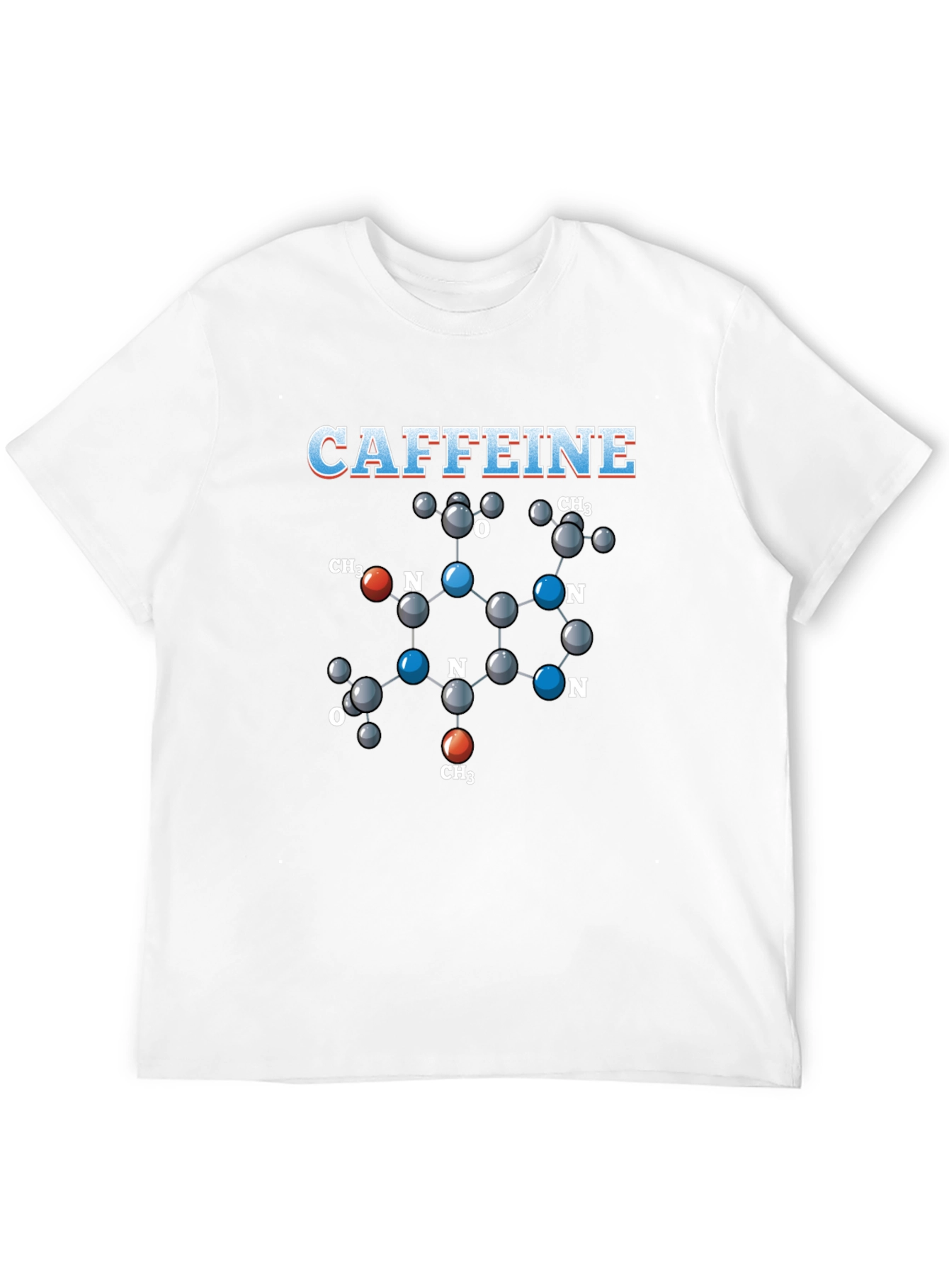 Caffeine Molecule T-Shirt - Science Tee
