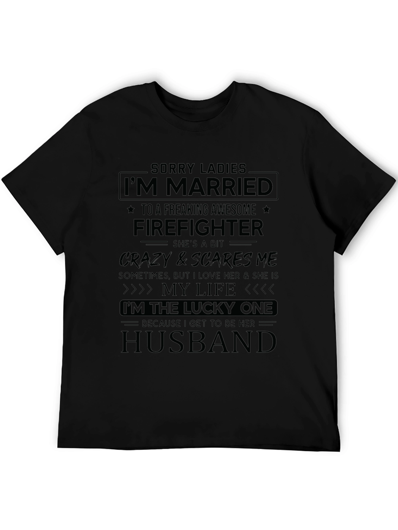 Married to a Firefighter Novelty T-Shirt