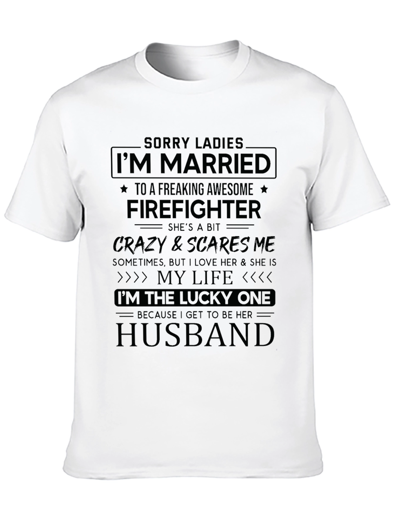 Married to a Firefighter Novelty T-Shirt