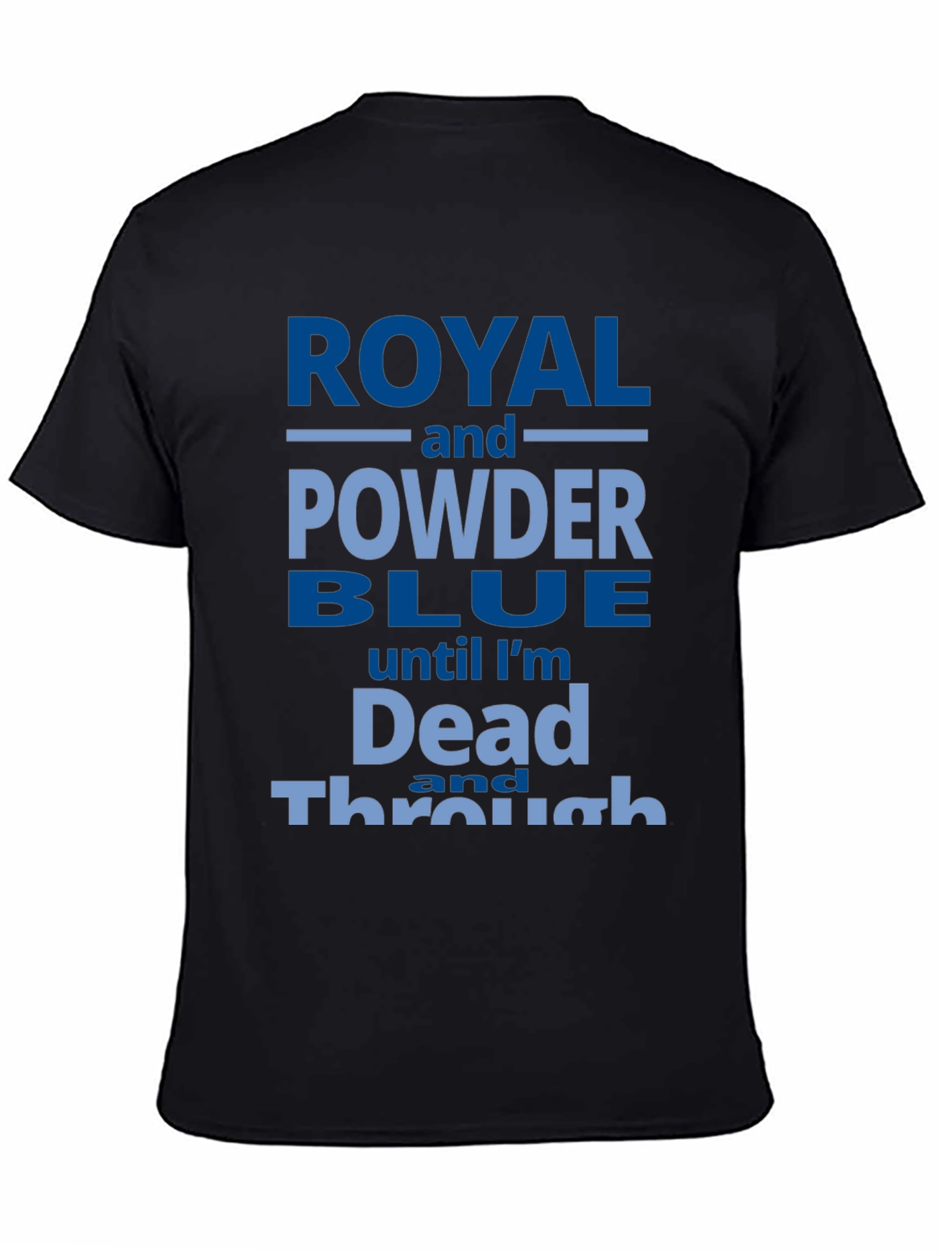 Royal and Powder Blue Graphic T-Shirt