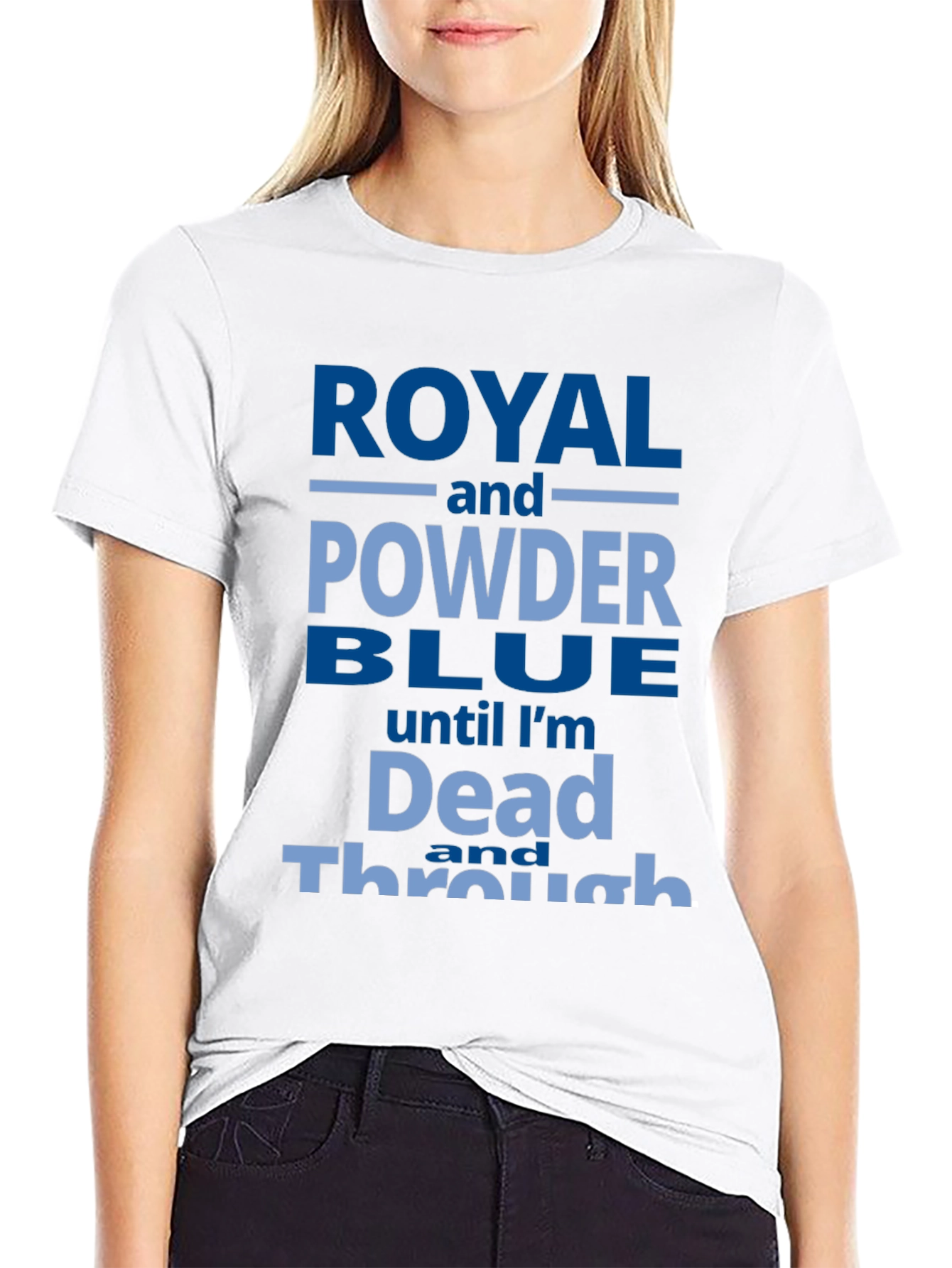 Royal and Powder Blue Graphic T-Shirt
