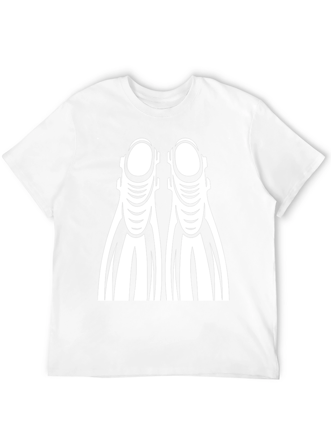 Diving Fins Graphic Tee - Black Cotton T-Shirt
