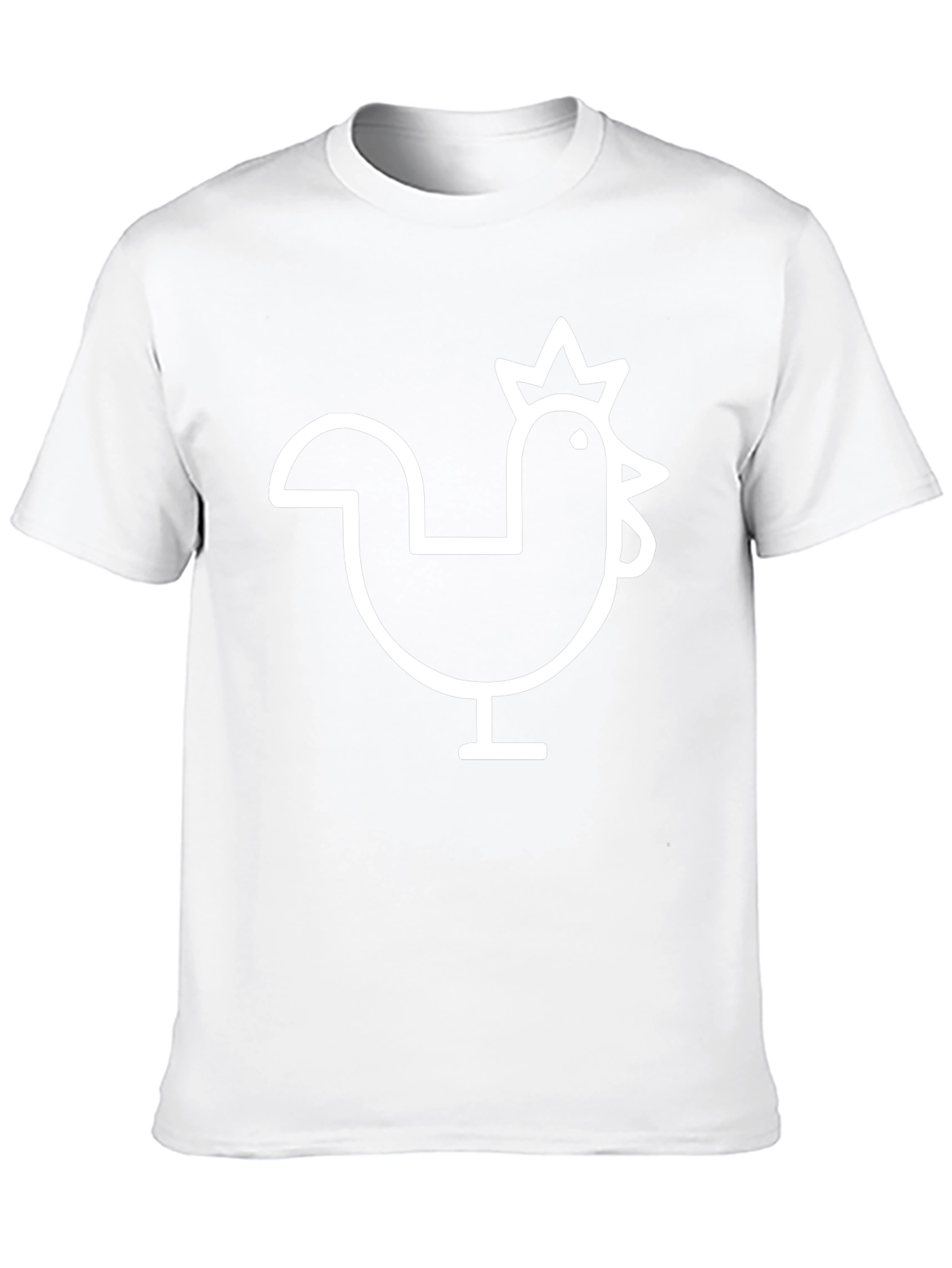 Mens Black T-Shirt with Chicken Graphic