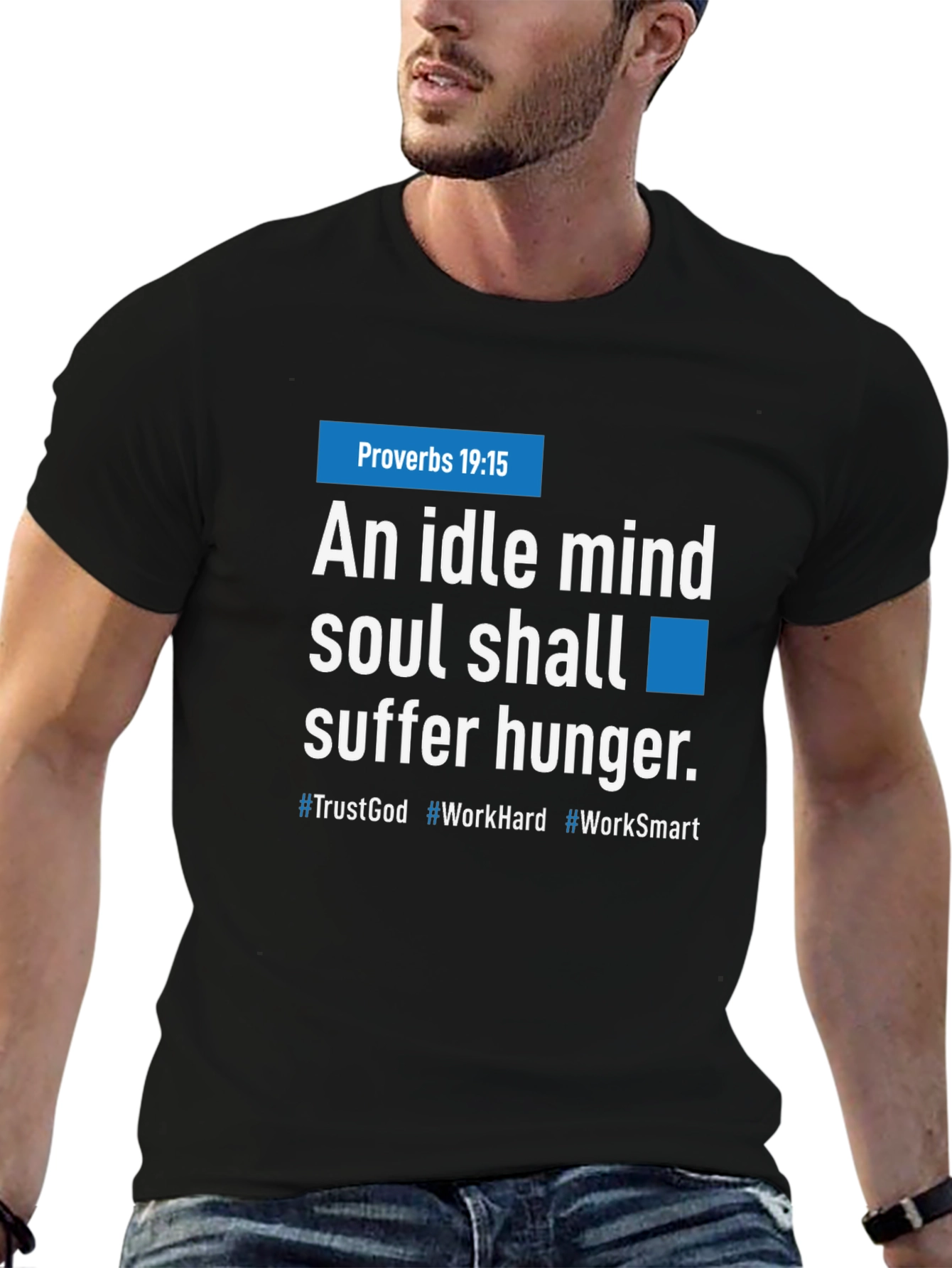 Idle Mind Graphic Tee - Proverbs 19:15 Inspiration