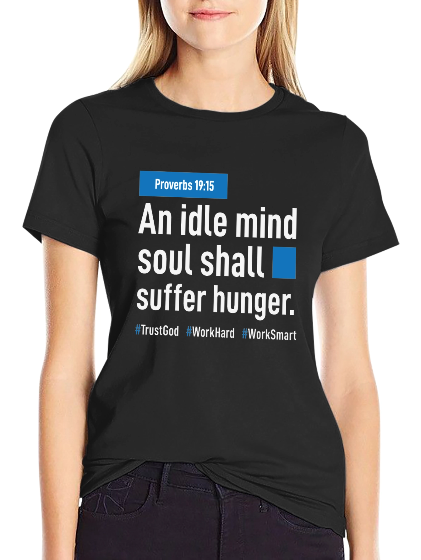 Idle Mind Graphic Tee - Proverbs 19:15 Inspiration