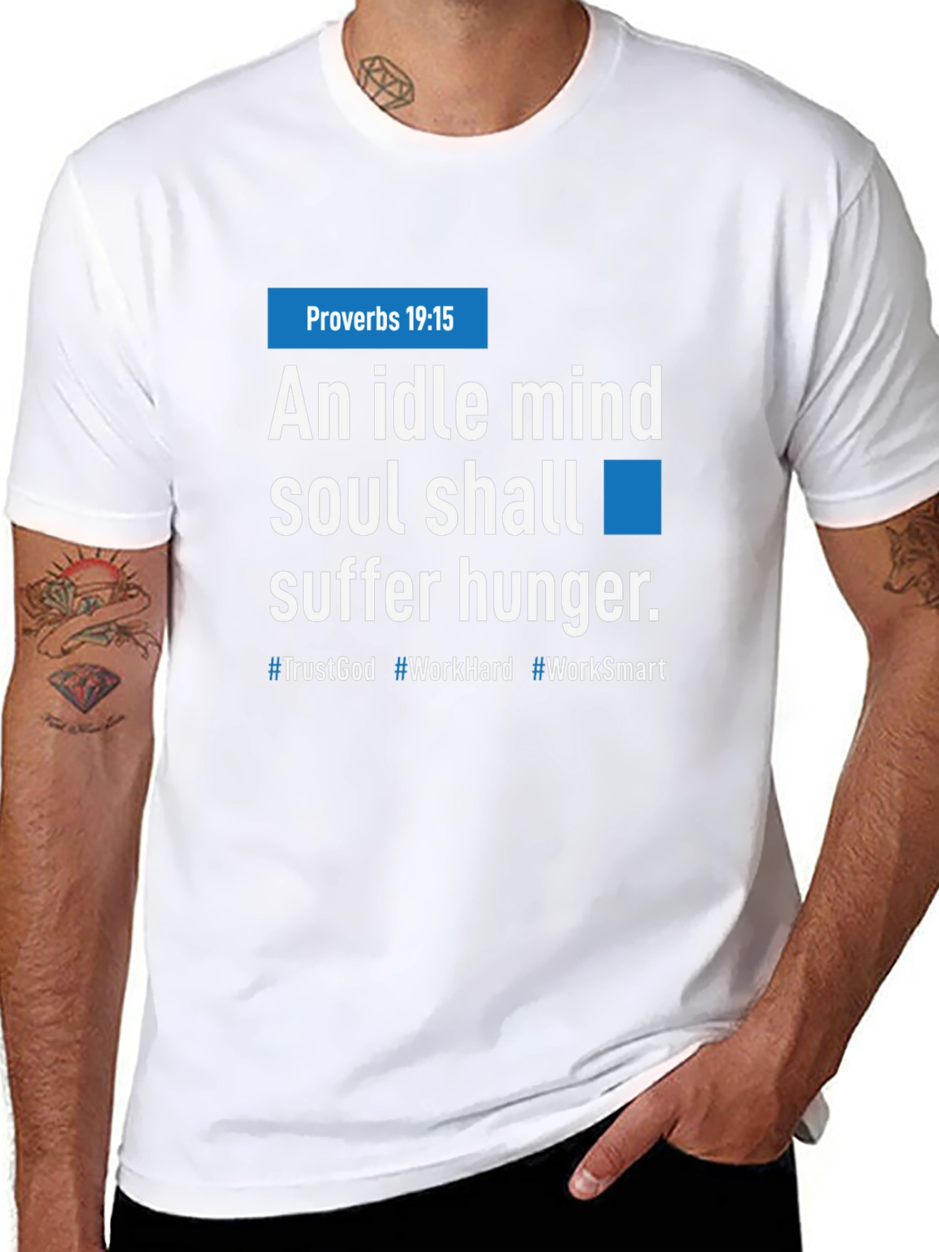 Idle Mind Graphic Tee - Proverbs 19:15 Inspiration