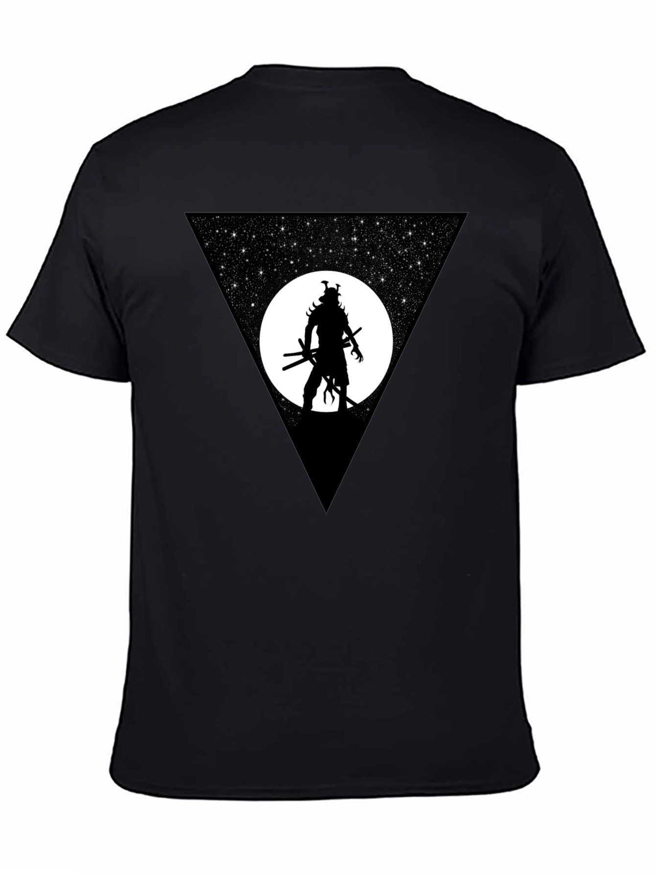 Samurai Warrior Stargazing Graphic T-Shirt