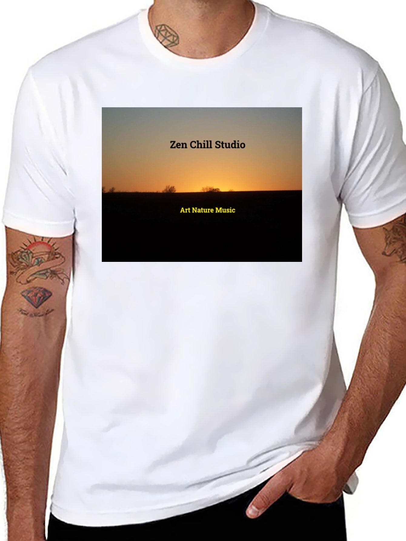 Zen Chill Studio Art Nature Music Graphic Tee