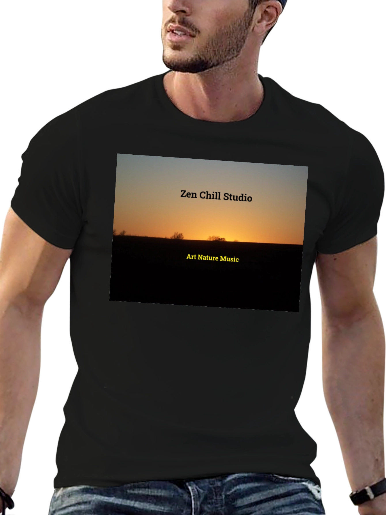 Zen Chill Studio Art Nature Music Graphic Tee