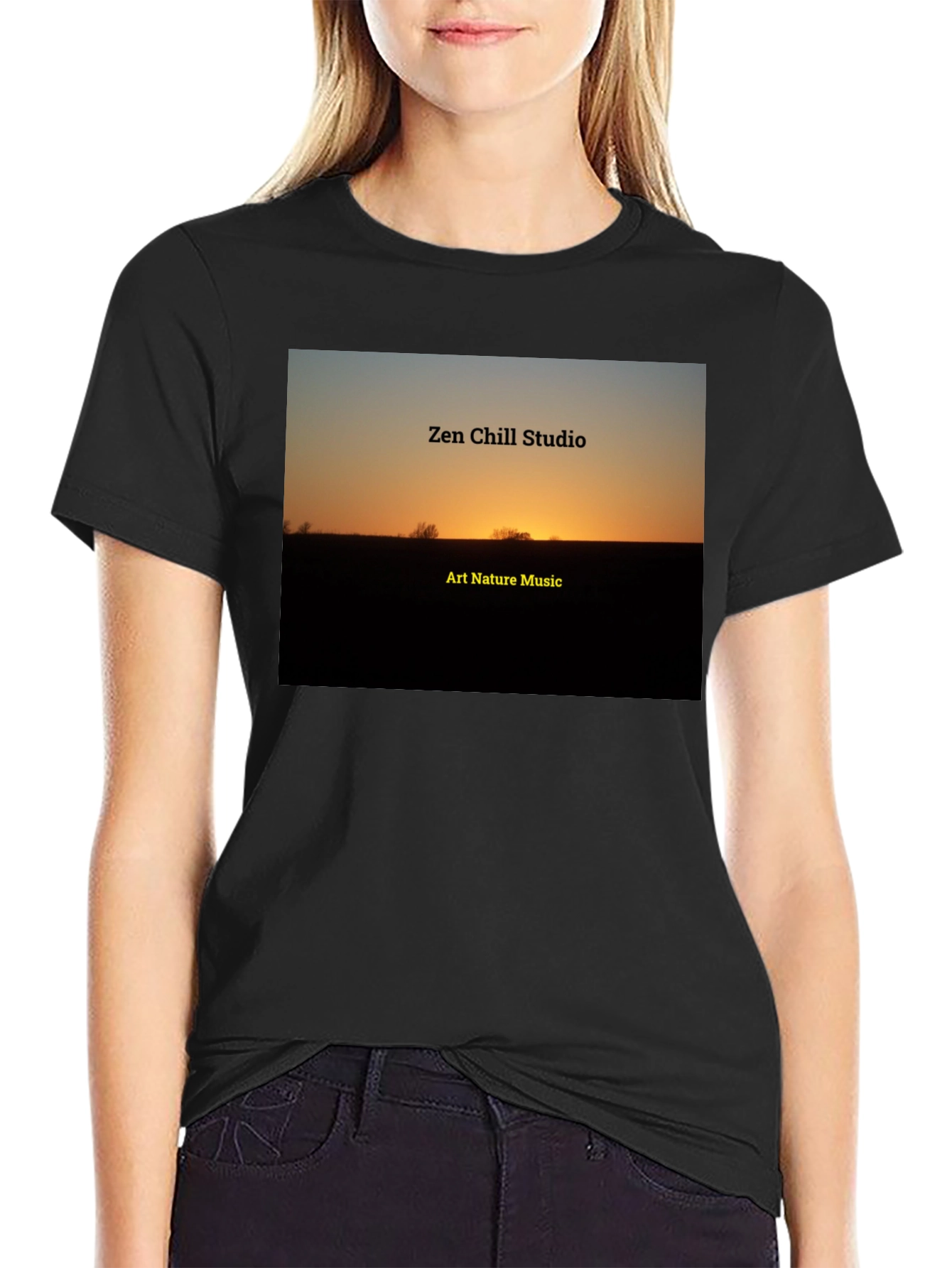 Zen Chill Studio Art Nature Music Graphic Tee