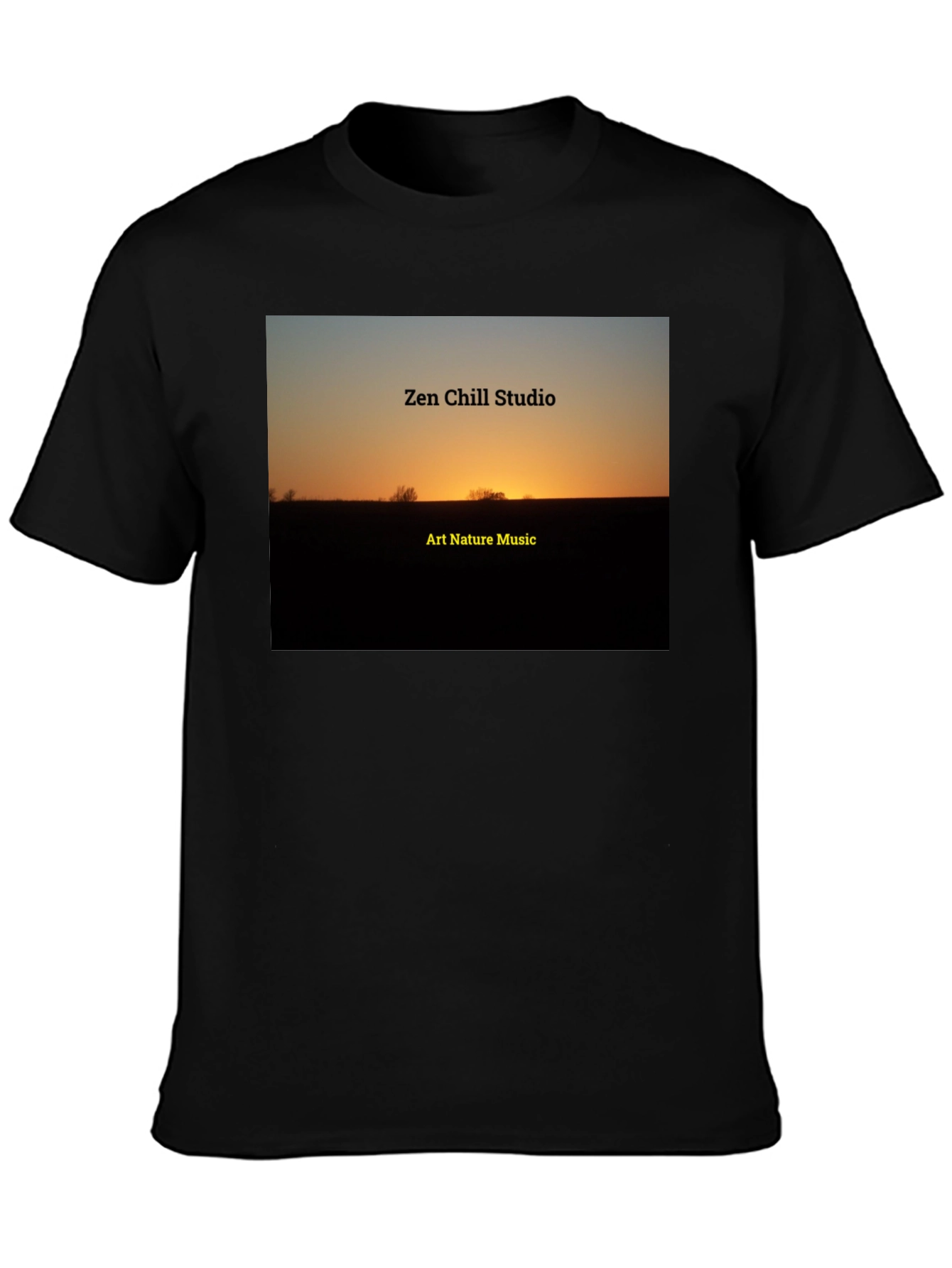 Zen Chill Studio Art Nature Music Graphic Tee