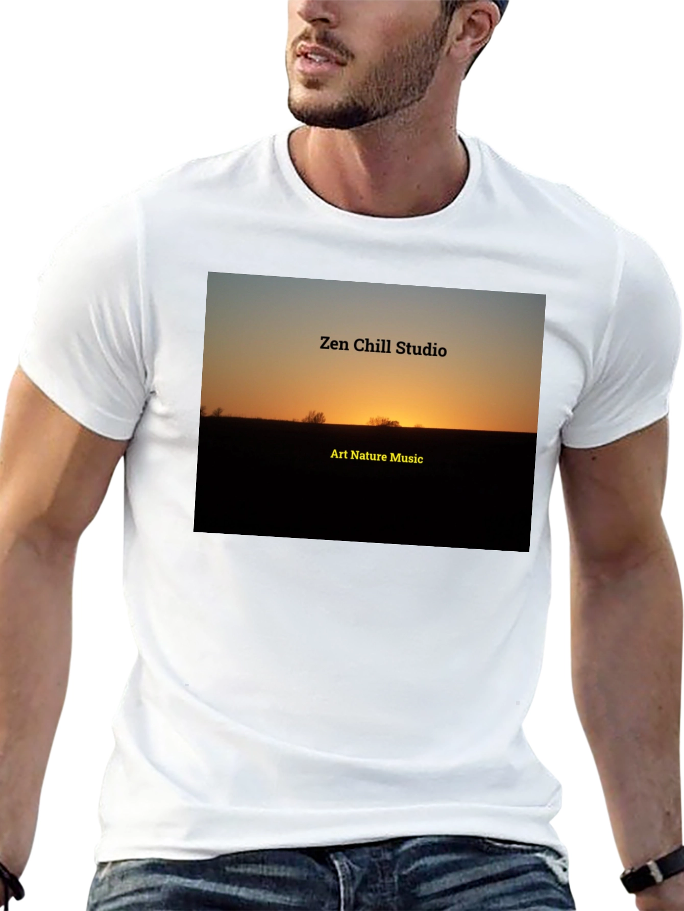 Zen Chill Studio Art Nature Music Graphic Tee