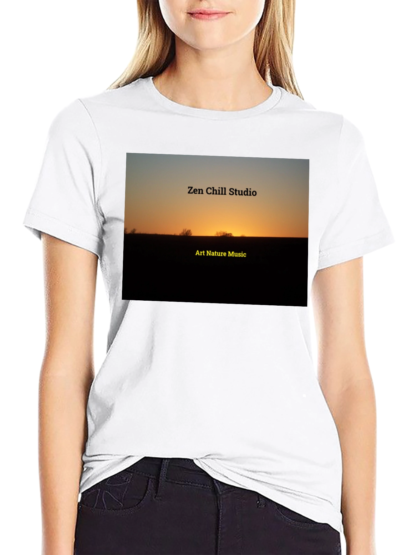 Zen Chill Studio Art Nature Music Graphic Tee