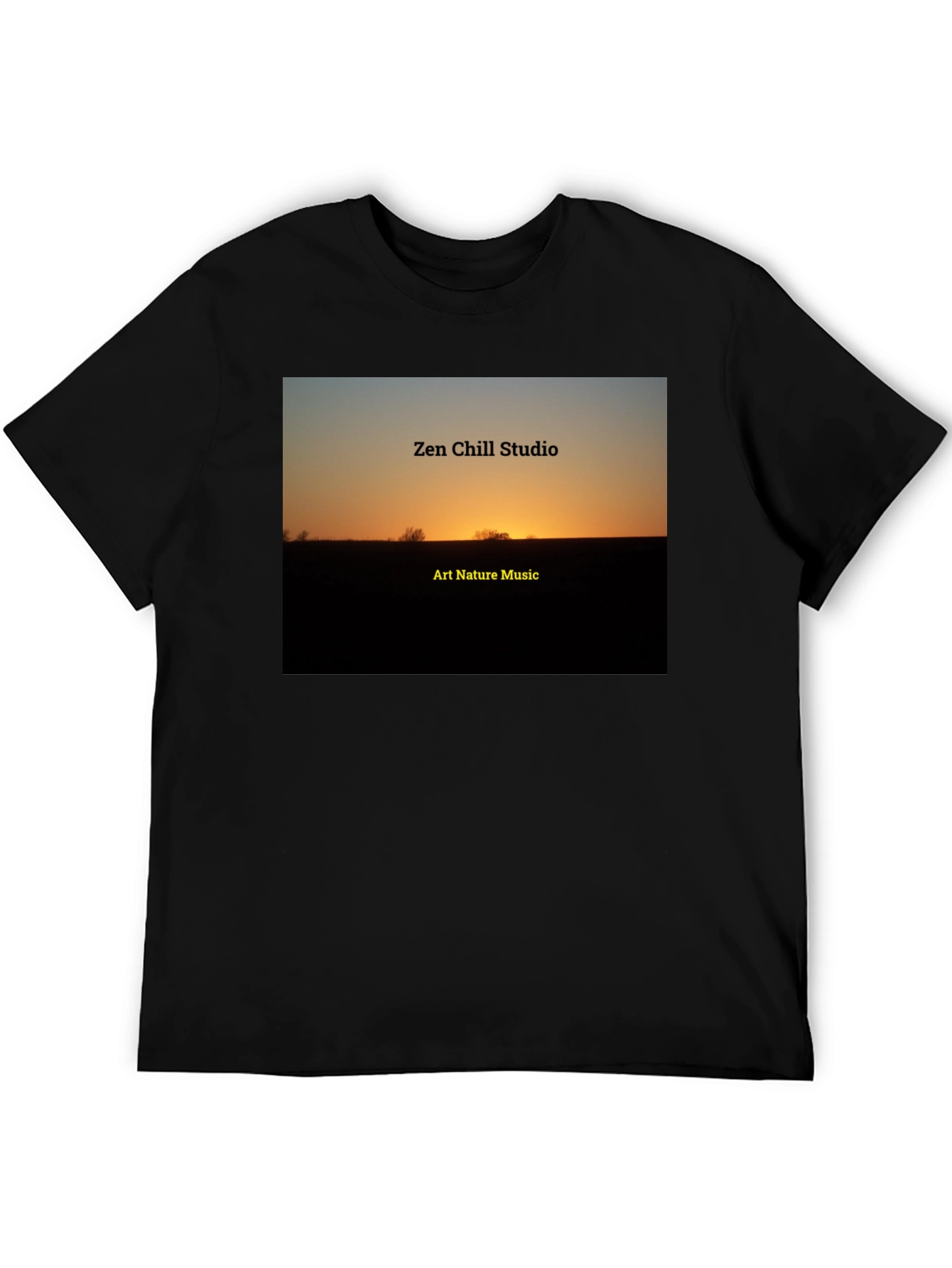 Zen Chill Studio Art Nature Music Graphic Tee