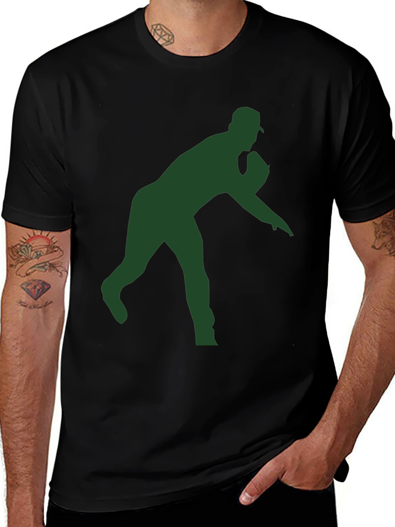 Baseball Pitcher Silhouette T-Shirt