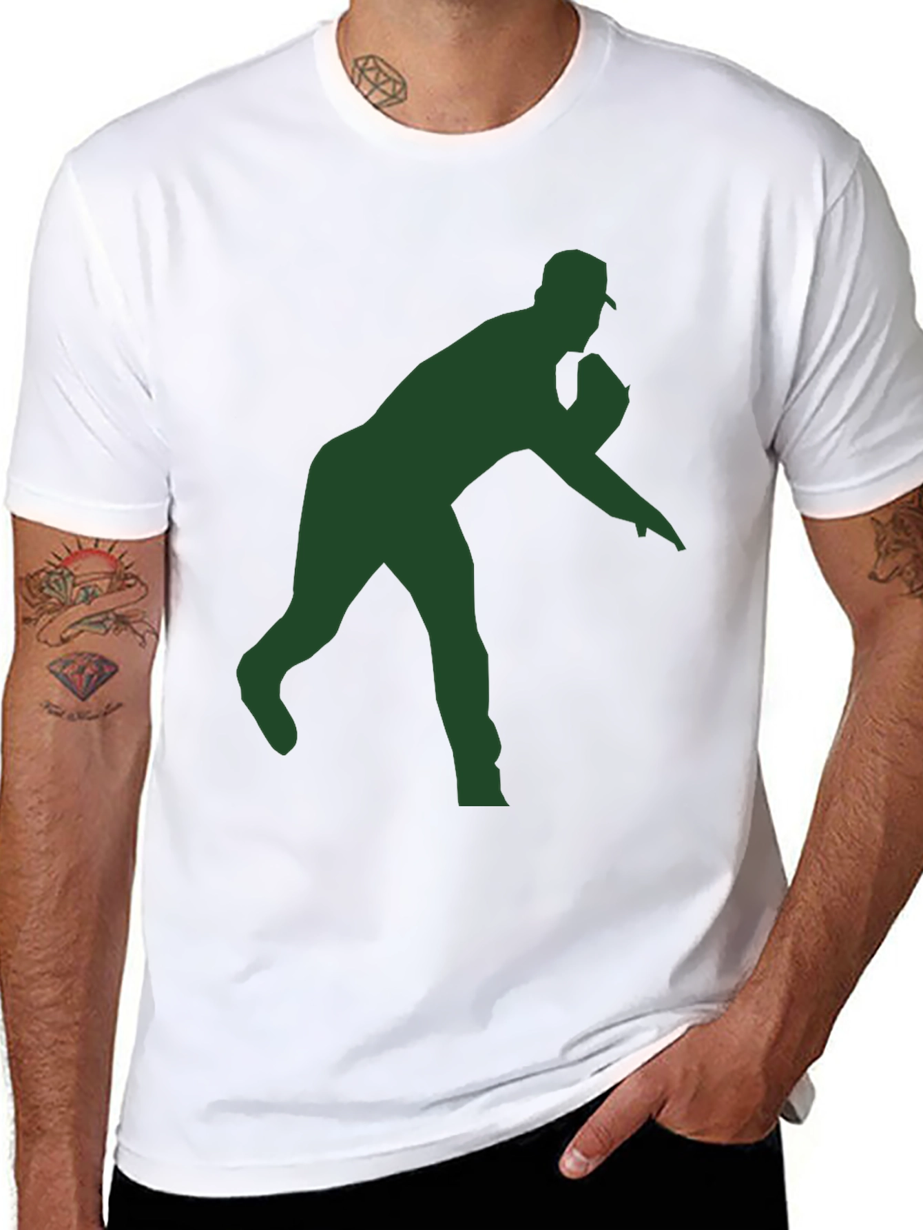 Baseball Pitcher Silhouette T-Shirt