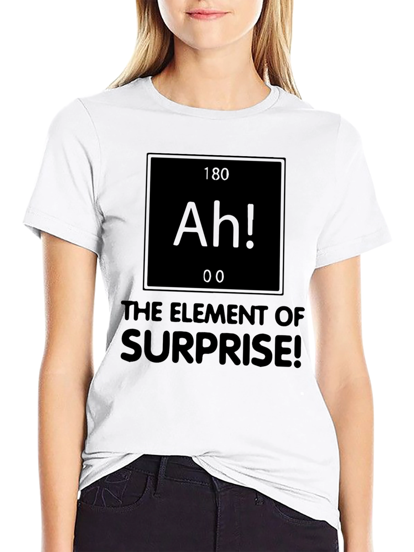 Ah! The Element of Surprise Black T-Shirt