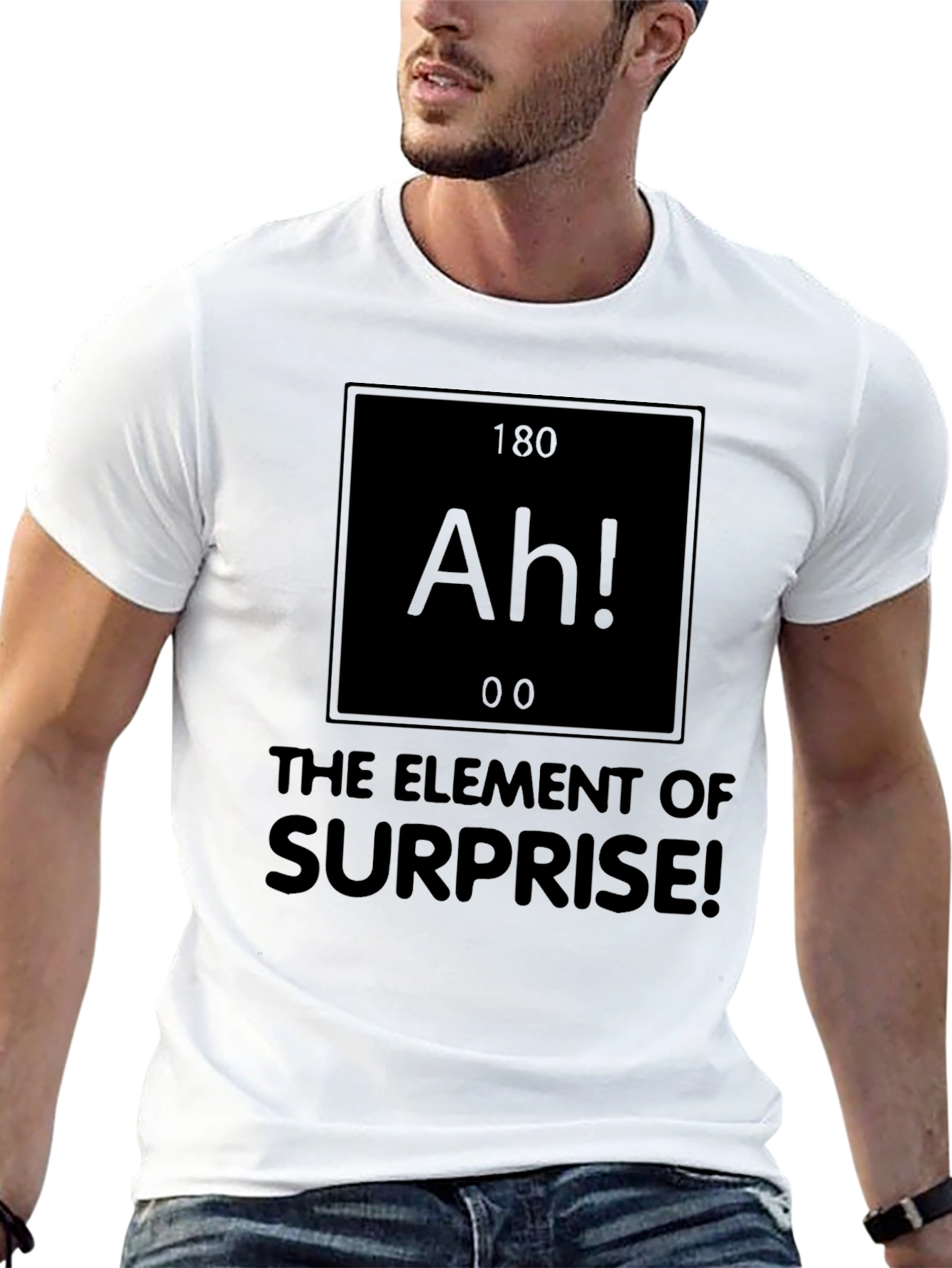Ah! The Element of Surprise Black T-Shirt