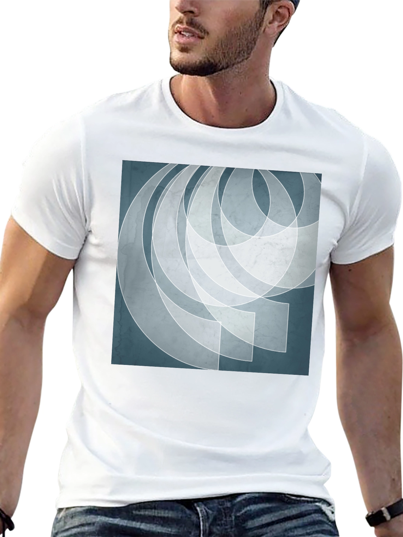 Abstract Geometric Art Graphic Print Mens T-Shirt