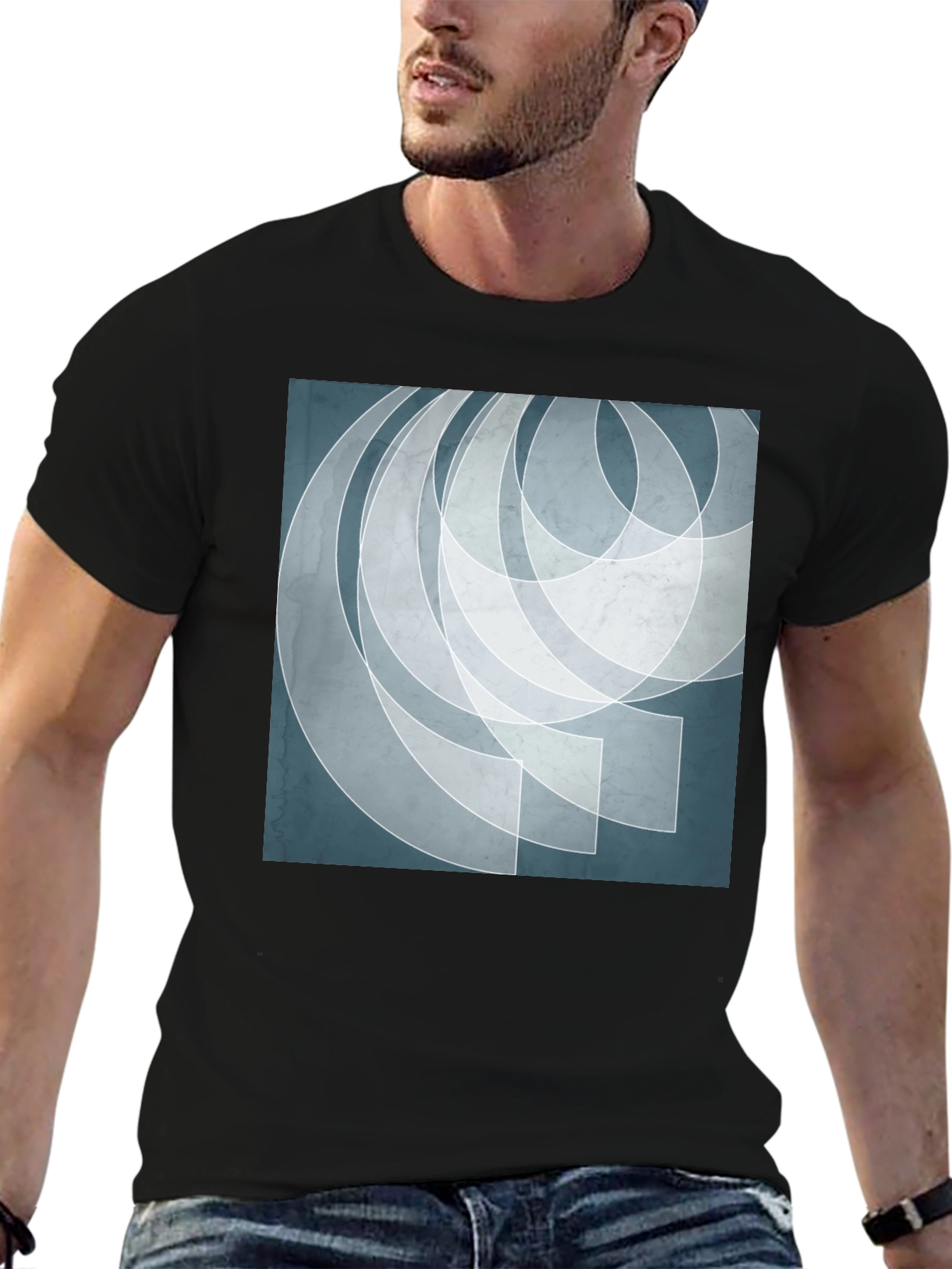 Abstract Geometric Art Graphic Print Mens T-Shirt