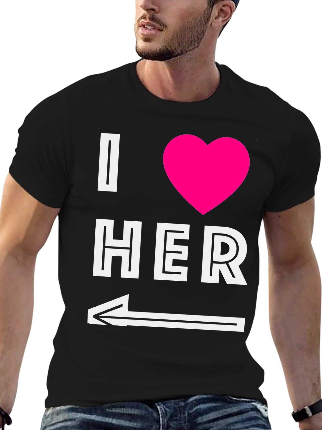 I Heart Her T-Shirt with Arrow Graphic