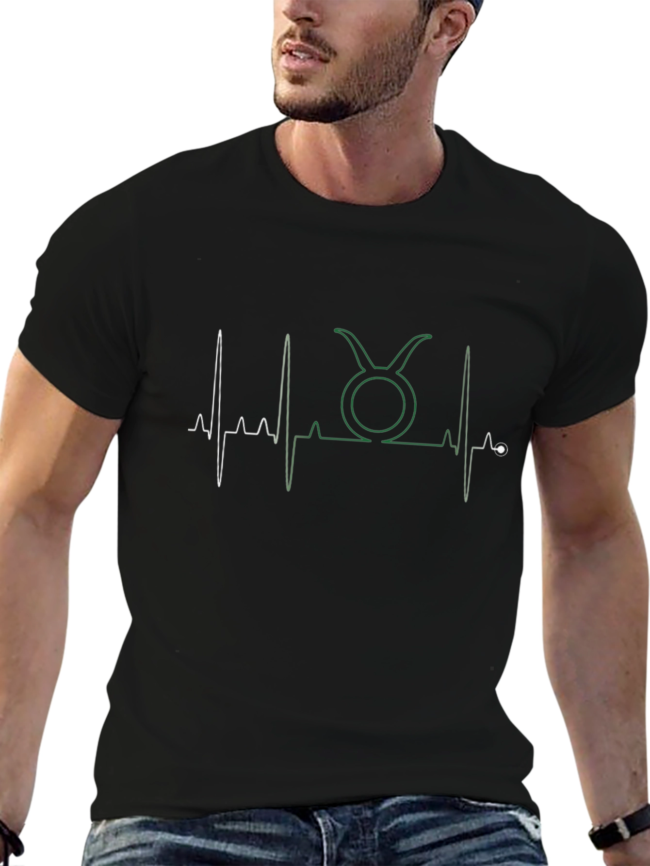 Taurus Zodiac Heartbeat T-Shirt