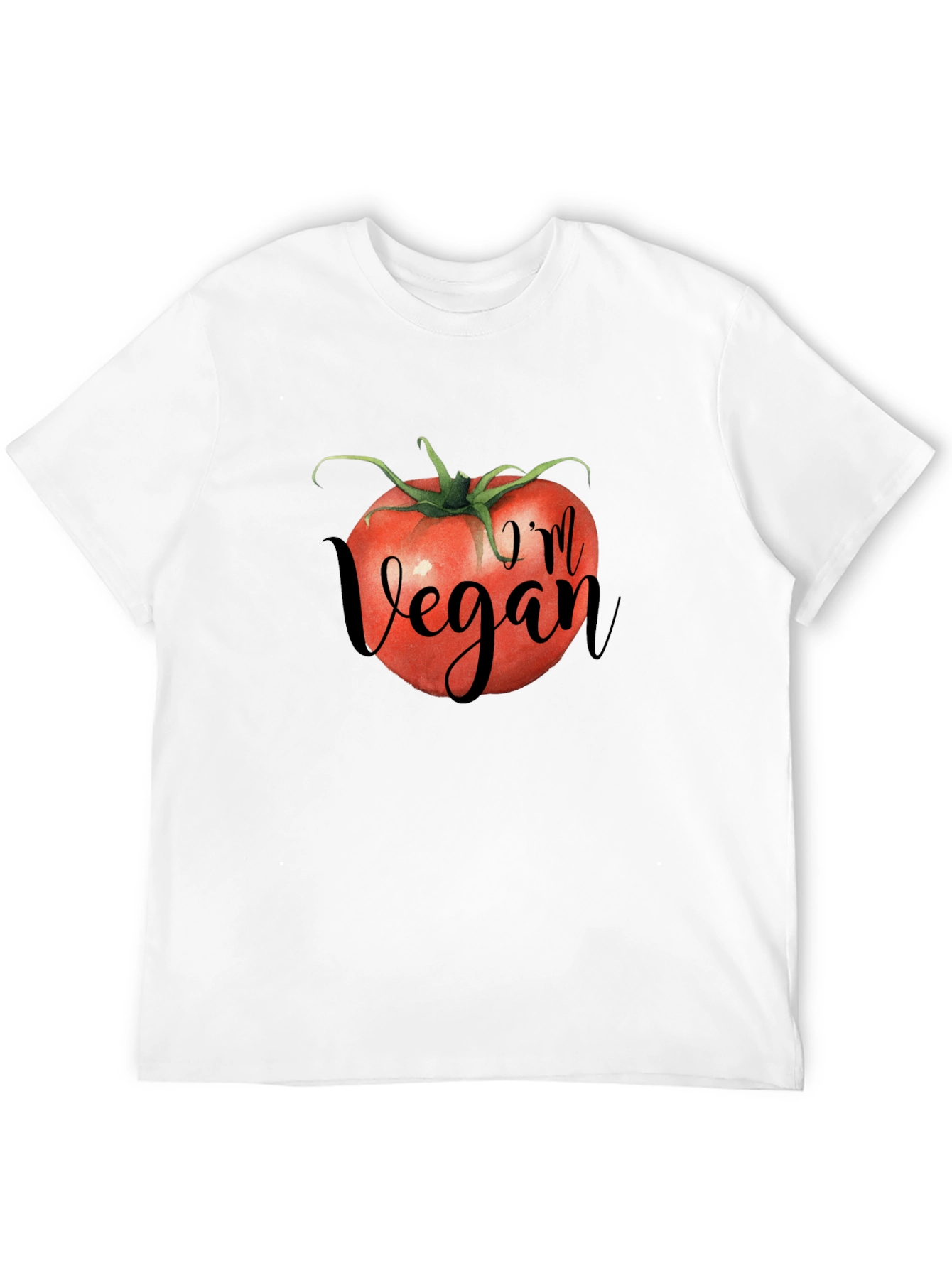 Vegan Tomato Graphic Tee - Black Unisex T-Shirt