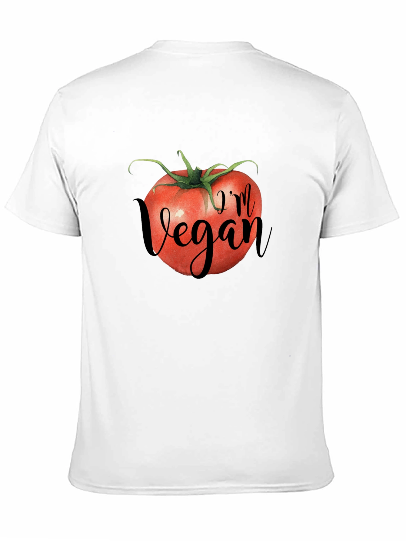 Vegan Tomato Graphic Tee - Black Unisex T-Shirt