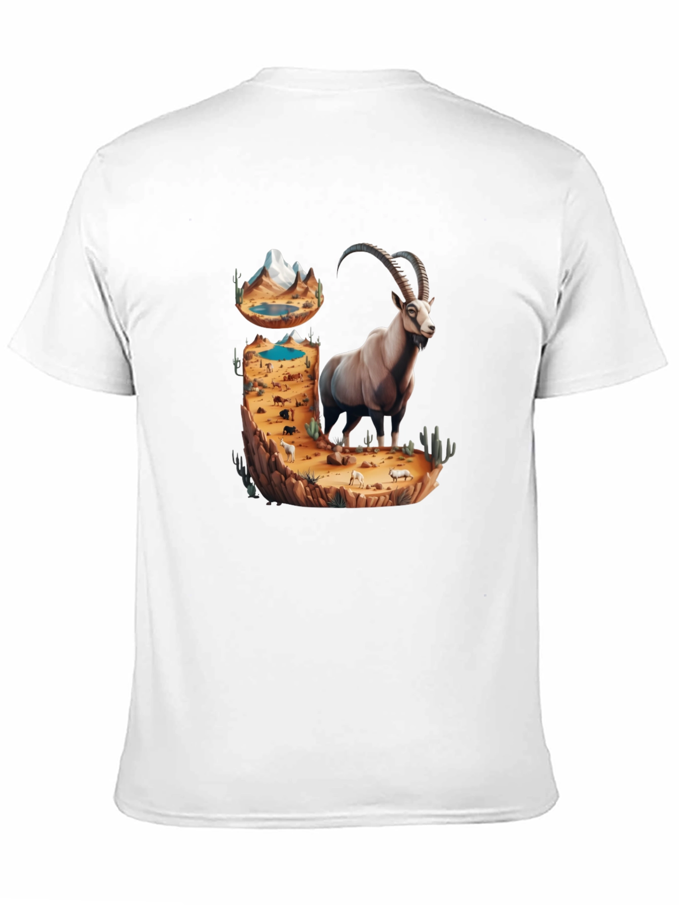 Desert Ibex Graphic Tee - Nature Inspired Design