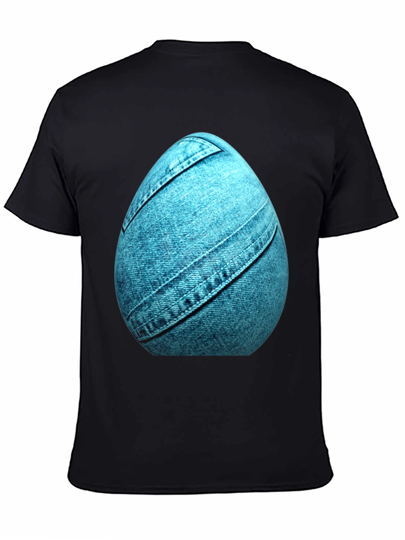 Denim Egg Graphic Tee - Unique Easter Style