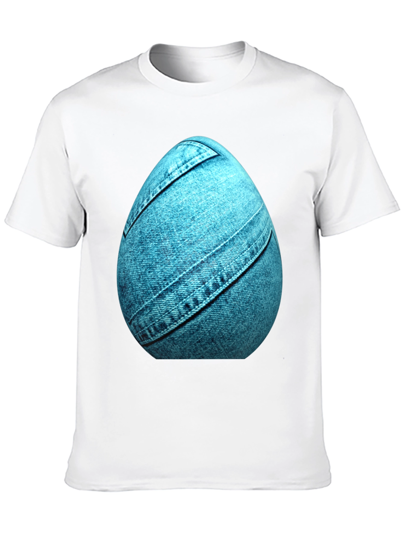 Denim Egg Graphic Tee - Unique Easter Style