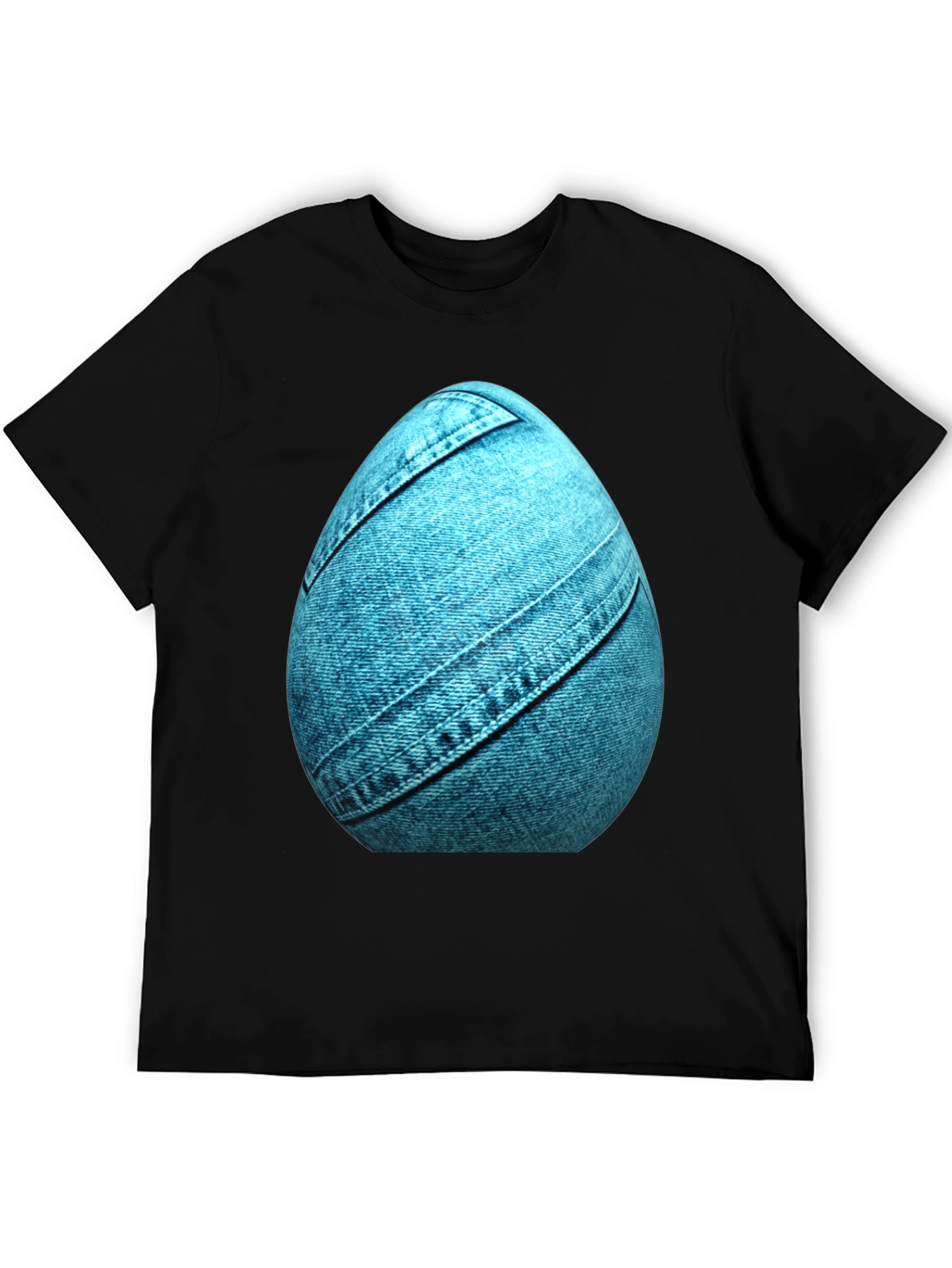Denim Egg Graphic Tee - Unique Easter Style