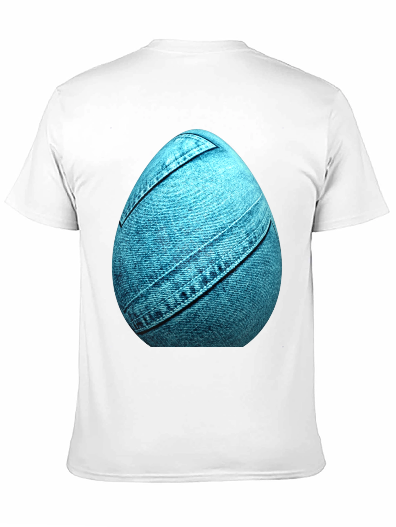 Denim Egg Graphic Tee - Unique Easter Style