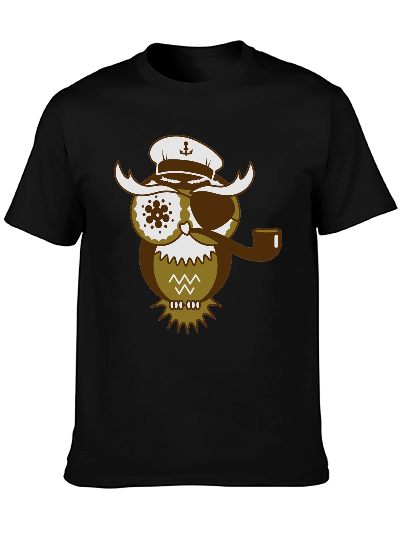 Pirate Owl Graphic T-Shirt - Unique Design Tee