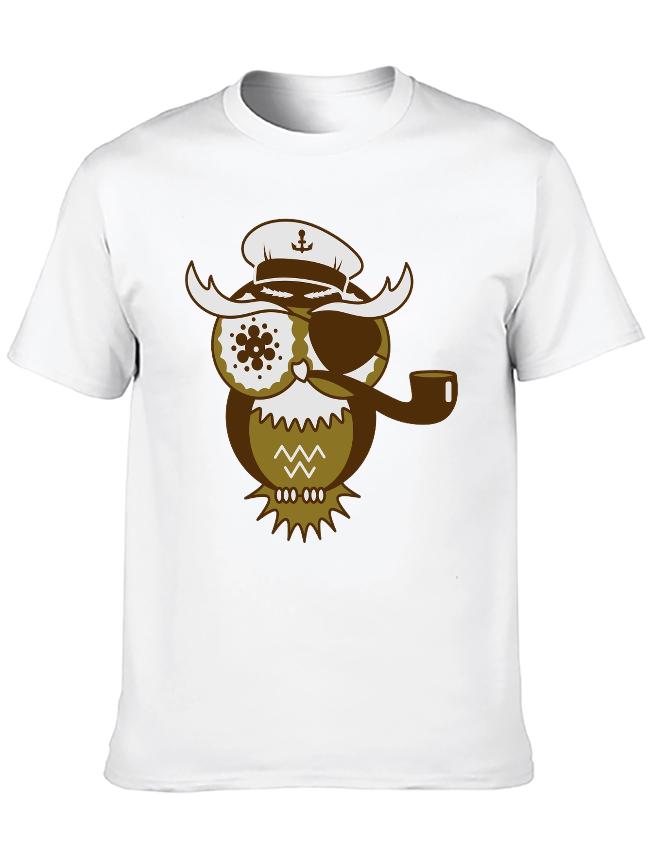Pirate Owl Graphic T-Shirt - Unique Design Tee