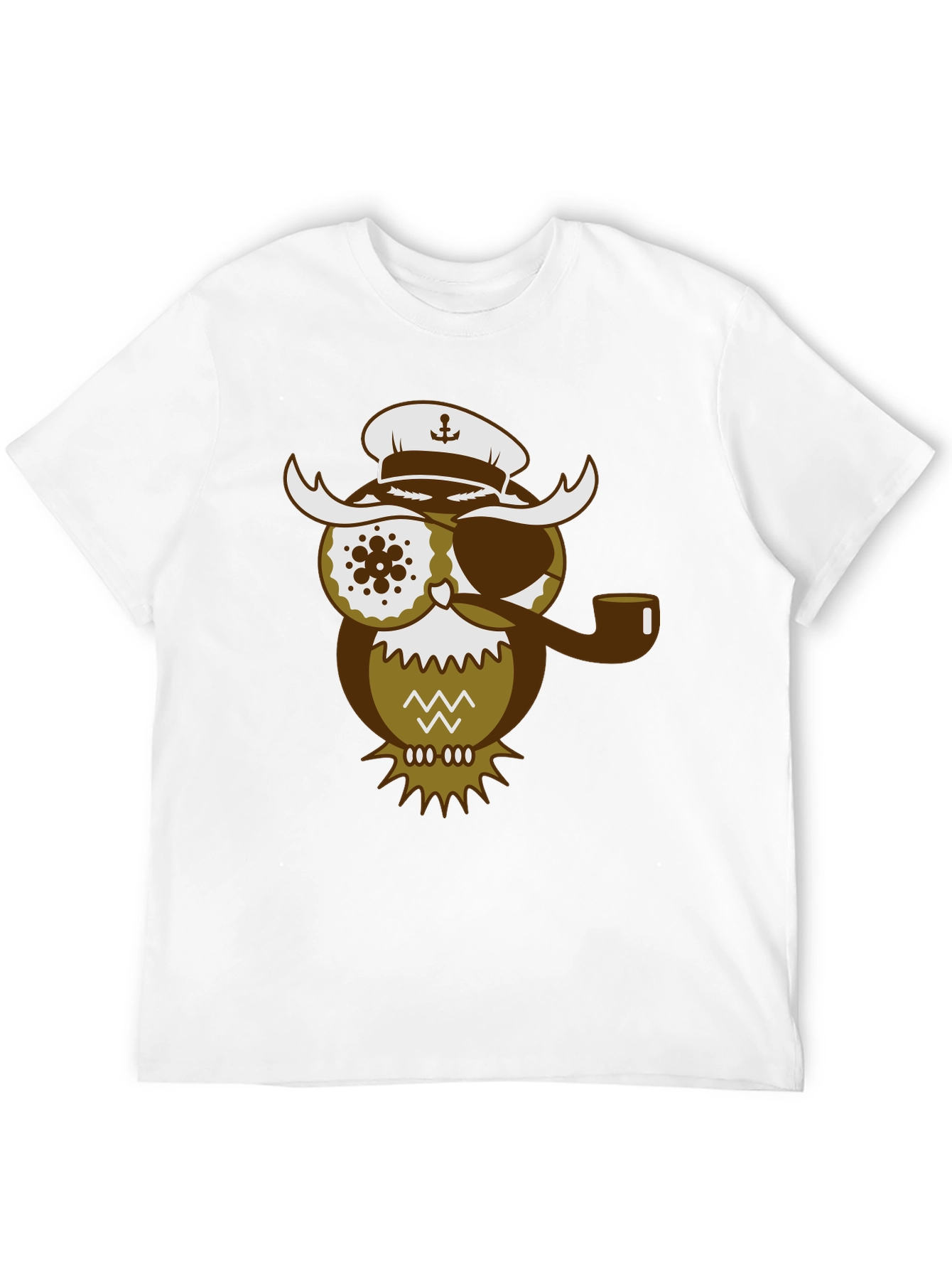 Pirate Owl Graphic T-Shirt - Unique Design Tee