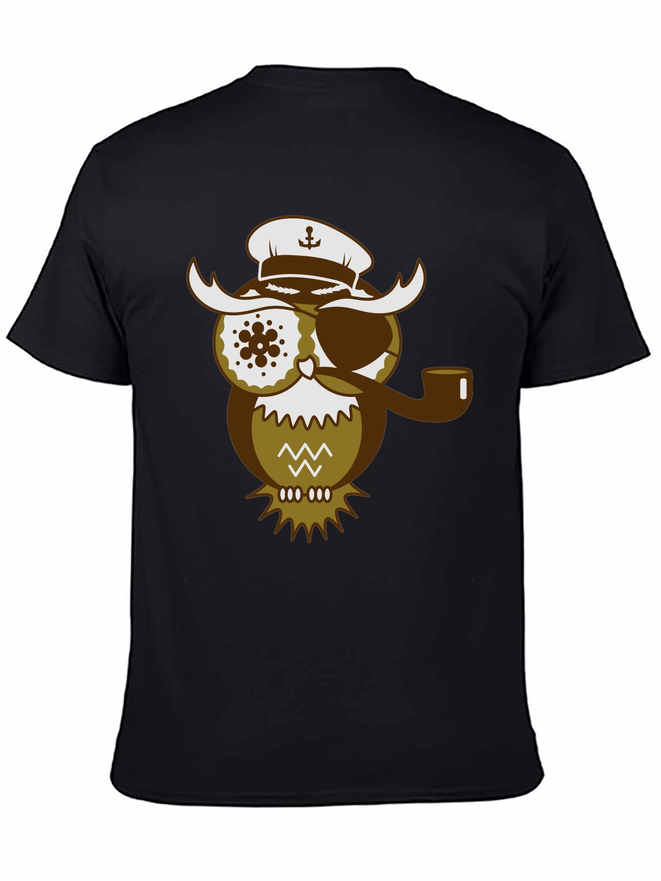 Pirate Owl Graphic T-Shirt - Unique Design Tee