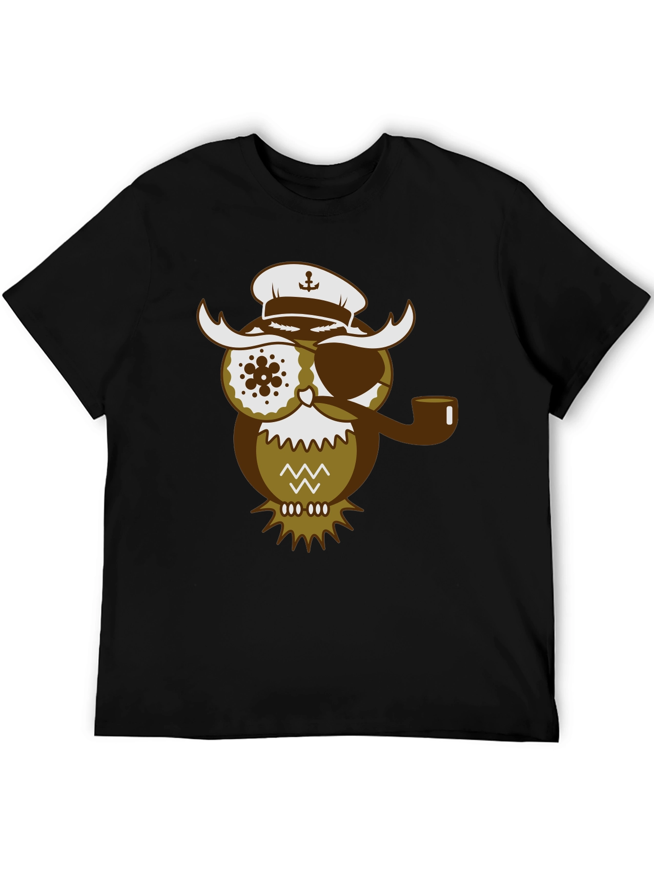 Pirate Owl Graphic T-Shirt - Unique Design Tee
