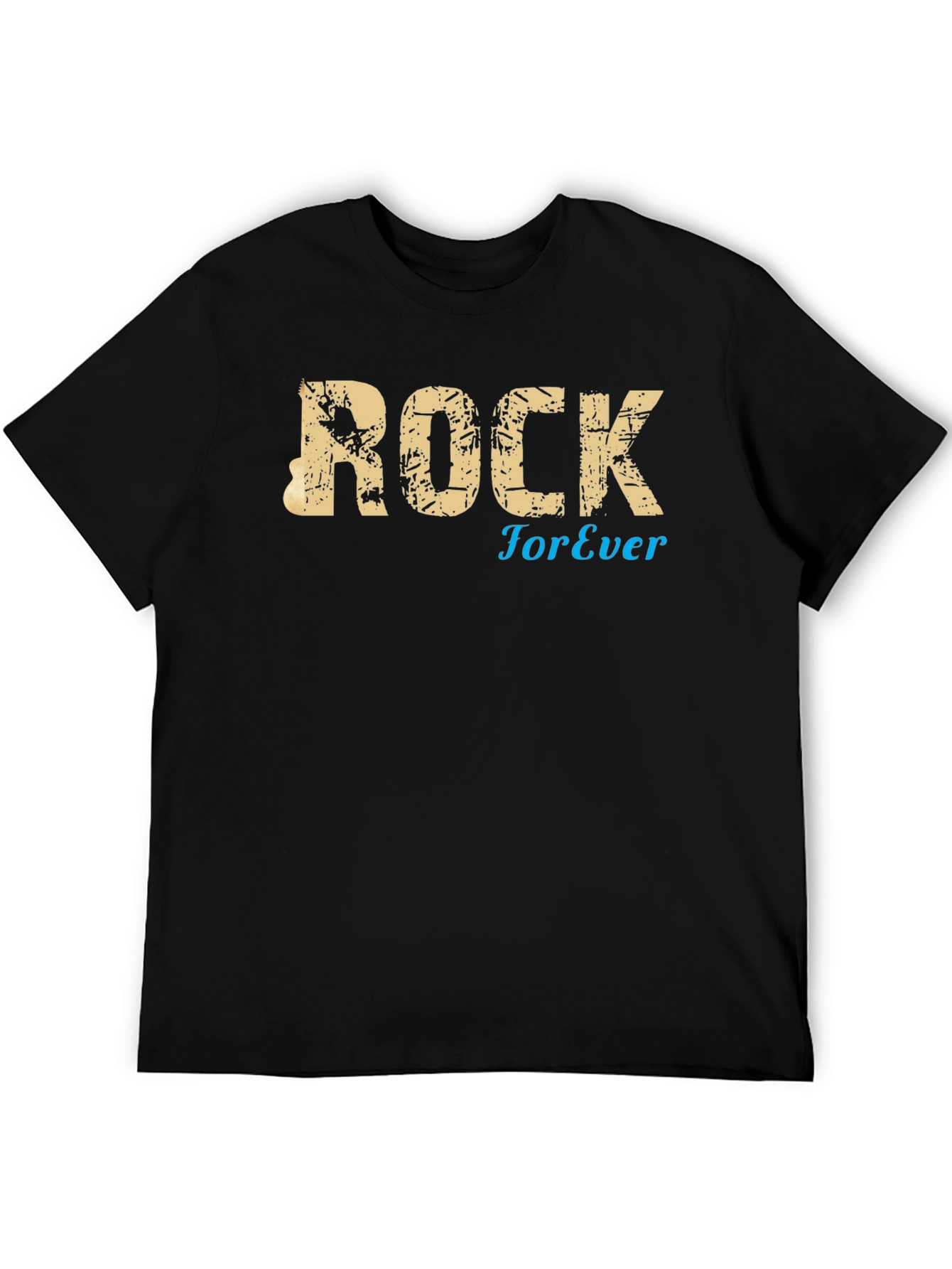 Rock Forever Black Graphic Tee