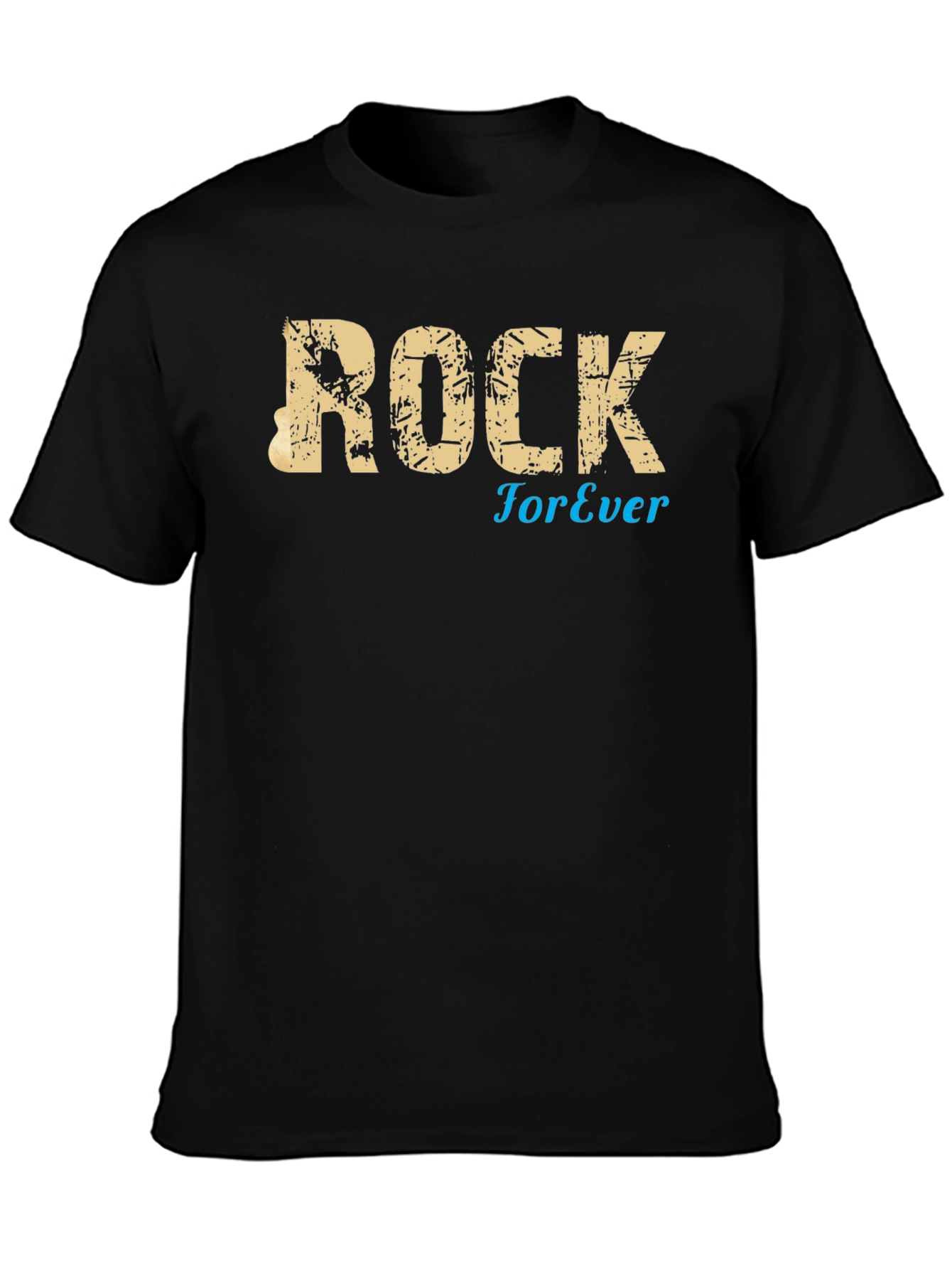 Rock Forever Black Graphic Tee