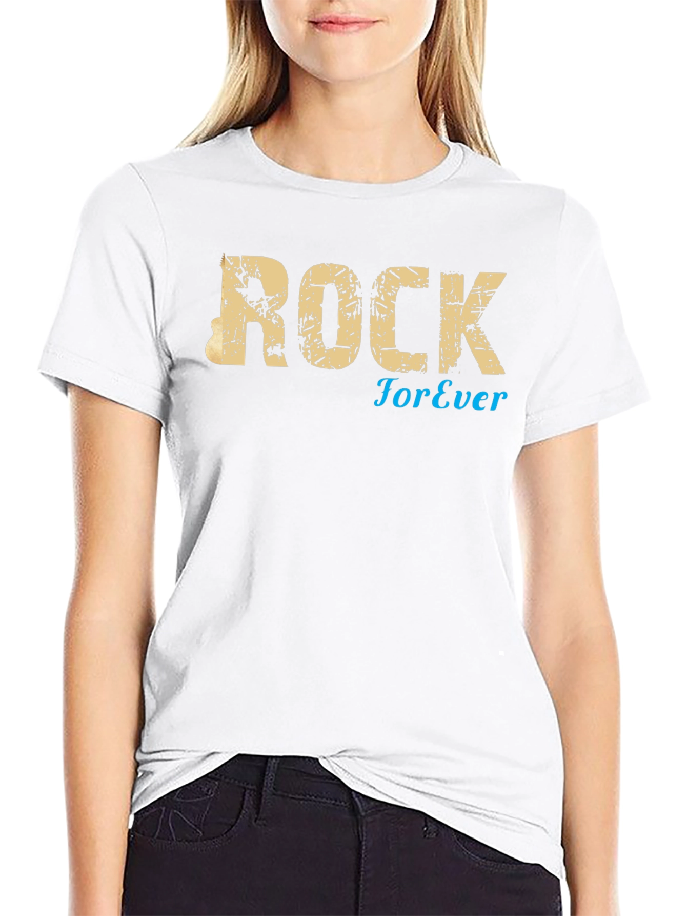 Rock Forever Black Graphic Tee
