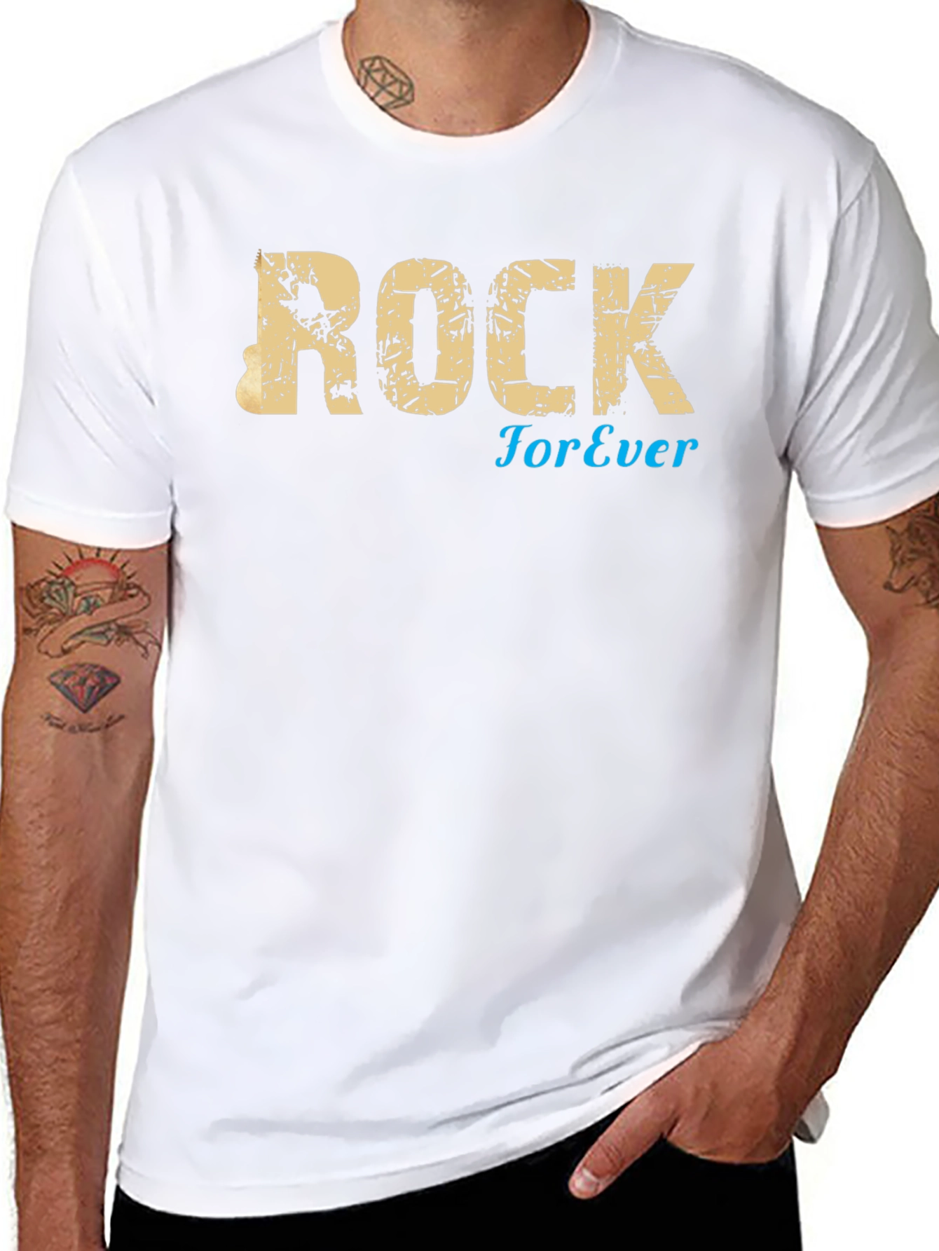 Rock Forever Black Graphic Tee