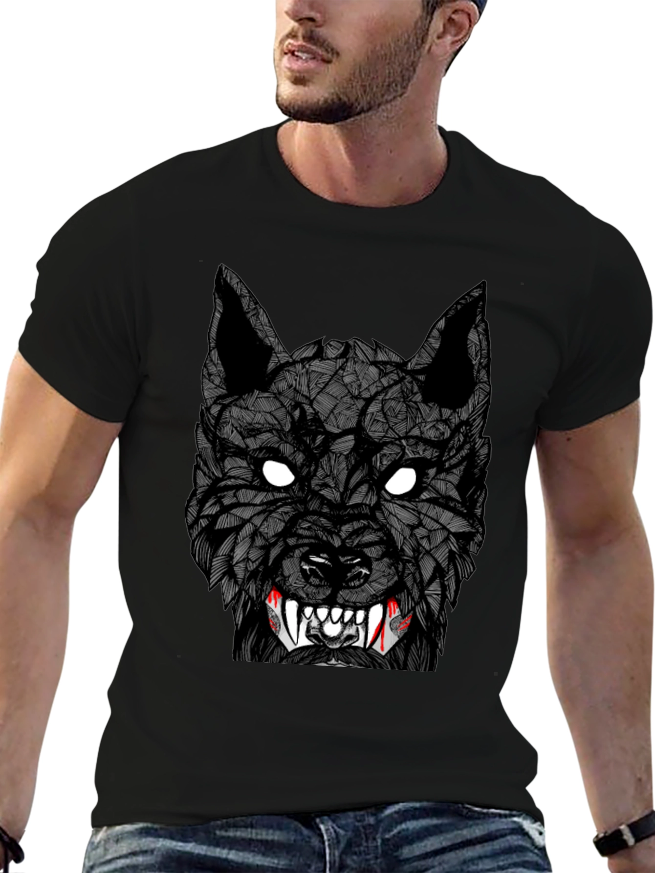 Wolf Graphic Print T-Shirt