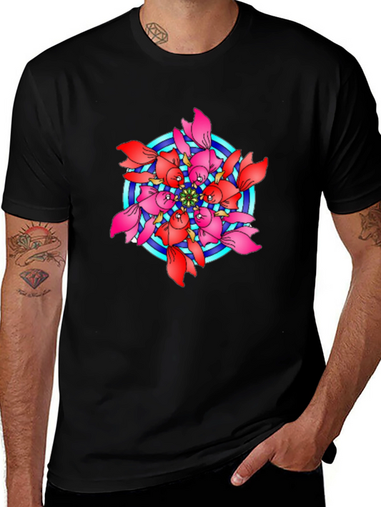 Koi Fish Mandala Graphic T-Shirt