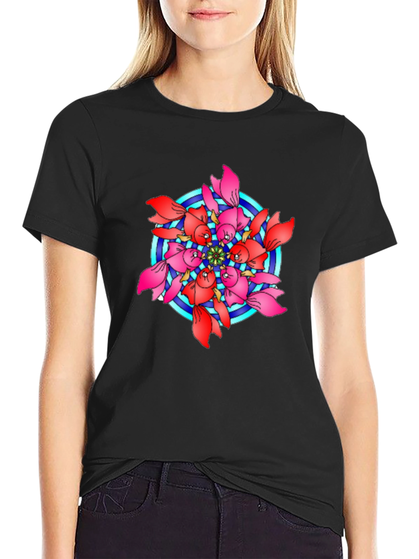 Koi Fish Mandala Graphic T-Shirt