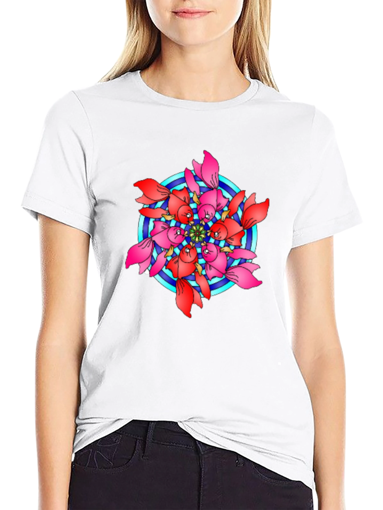 Koi Fish Mandala Graphic T-Shirt