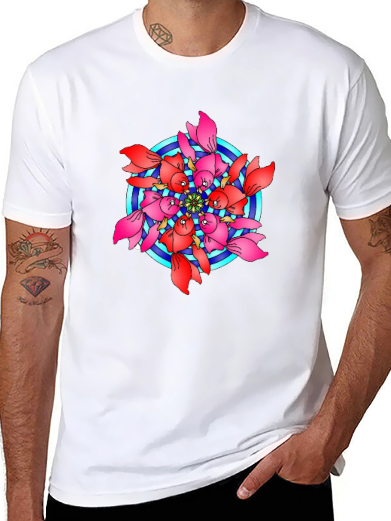 Koi Fish Mandala Graphic T-Shirt
